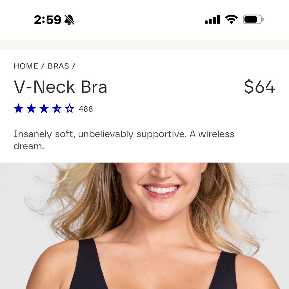 Honeylove Dark Gray Wireless Bra